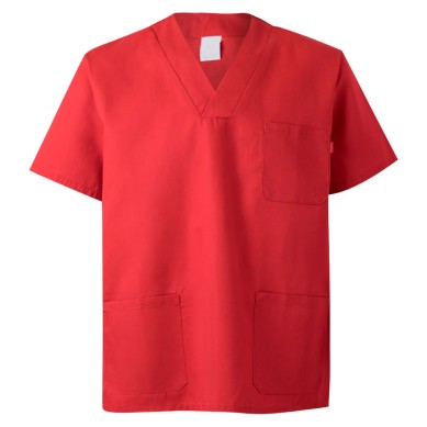 Camisola sanidad Elemental manga corta rojo coral